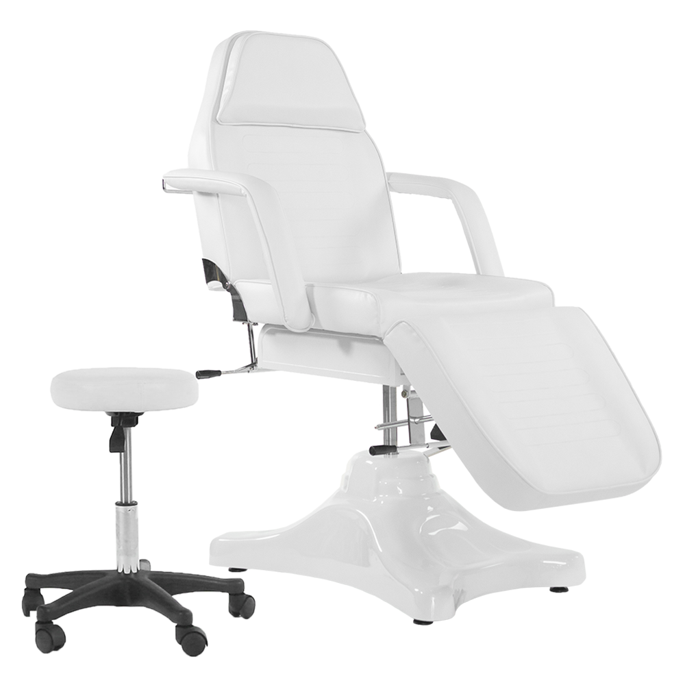 Hydraulic Spa Treatment Table 90 Degree Full Sitting Position Facial Bed, Chair With Free Beauty Stool 